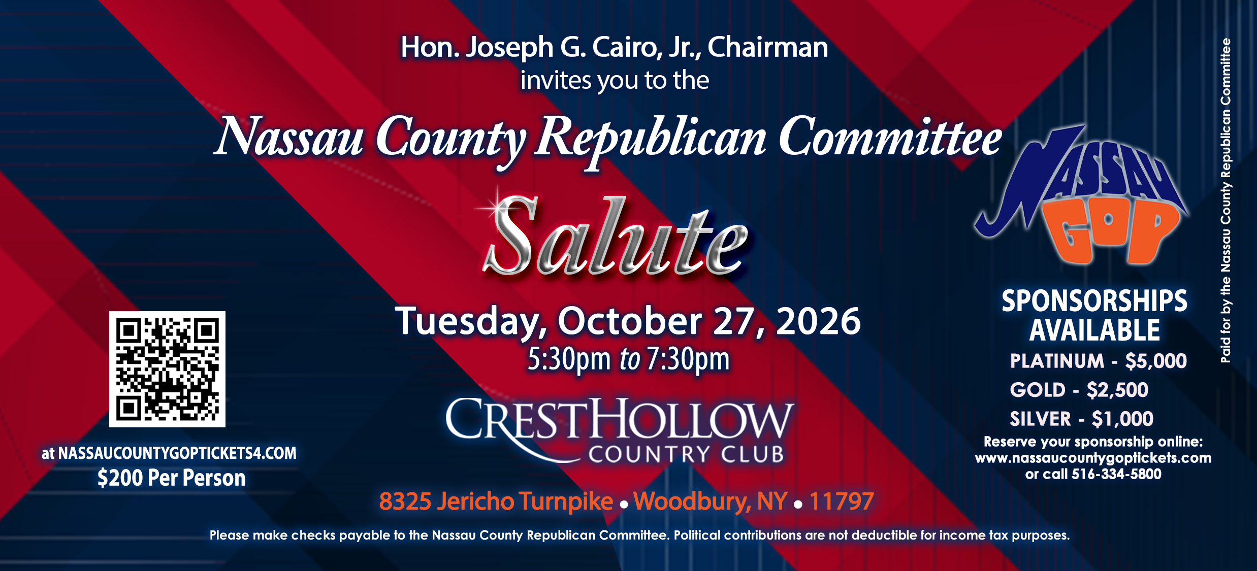 Nassau County Republican Committee Salute invitation